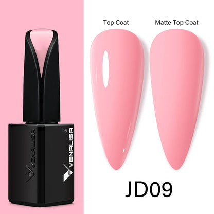 Venalisa15ML Silky Matte TPO FREE Topcoat No Cleaning Nail Lacquer Full Coverage Long Lasting Gorgeous Color Nail Varnish