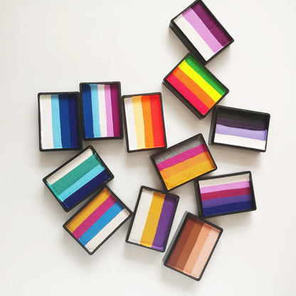 30g Water Based Rainbow Split Cake Face Painting Makeup Pastel UV Aqua Eyeliner for Body Art Party Halloween Christmas