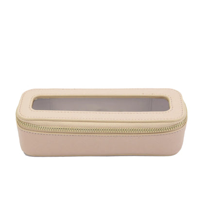 Customized Letters Colorful Classic Saffiano Portable Travel Clear PVC Cosmetic Bag TPU Wash Bag Makeup Brush Storage Bag Gift