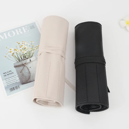Roll Up Makeup Brush Holder, Makeup Brush Organizer, Travel Makeup Brushes Bag Cosmetic Bags Pouch For Women Eyebrow Brushes