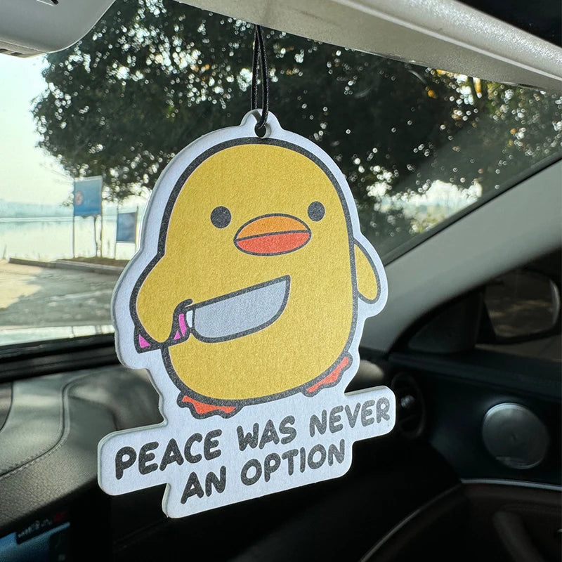 Peace Is Never a Choice, Cute Chick Design Hilton (Hotel Scent) Neutral Car Perfume and Non-Toxic Air Freshener |   Natural Essential Oils and Aromatherapy Scent Tablets (Noroili/Grapefruit/Cedar) |   Hanging Type and Dual-Pu