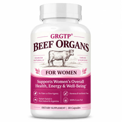Beef Organs Supplement - Hormone Balance, Supports Women's Overall Health, Energy & Wellbeing, Promote Cellular Energy,Vitality
