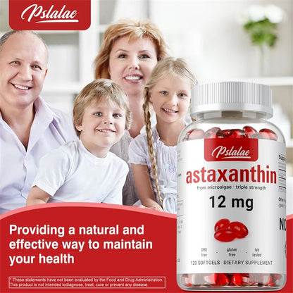 Astaxanthin 12mg - Premium Antioxidant Supplement To Support Eye, Skin, Joint & Immune System Health