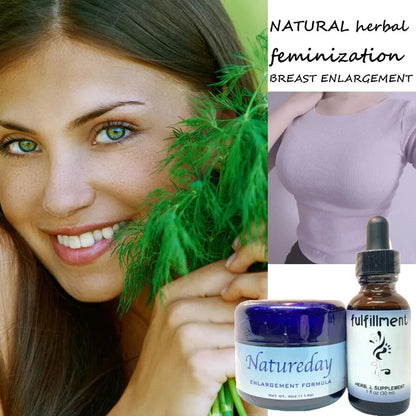 NatureDay Herbal Feminization Boobs Augmentation Firmer Fuller Bust Liquid & Cream Bottled Softer Smooth Skin For Women Men MTF