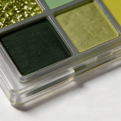 9 Colors Mint Green Eyeshadow Palette Matte Shimmer Forest Shadow Velvet Soft Blendable Natural Daily Eye Makeup