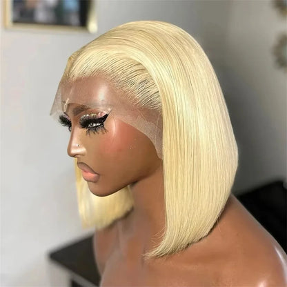 613 Blonde 13x4 Hd Lace Front Wig Layered Straight Natural Hairline Glueless Synthetic High Quality Cheap Lace Wig For Women
