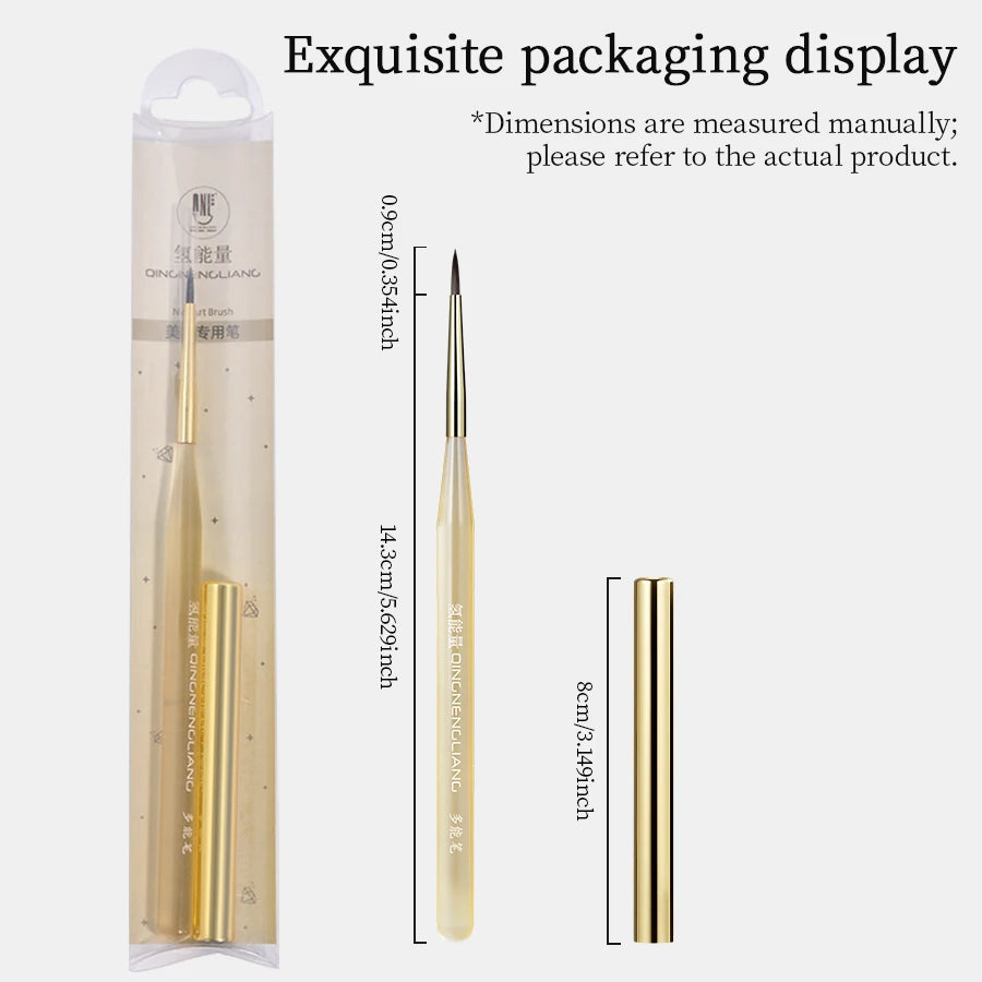 QINGNENGLIANG Nail Art Brush Painting Drawing Pen for Lines Grid Flower Butterfly DIY Multifunctional Manicure Design Tool