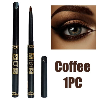 1/3Pcs Waterproof and Sweat-Proof Black Matte Eyeliner Pencil Long-Lasting Smudge-Proof Eye liner Suitable for Heavy Eyes Makeup