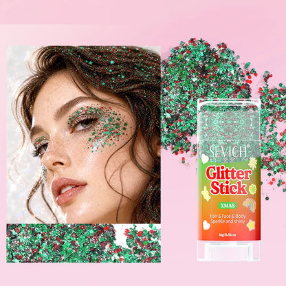 Fairy Dust Sparkling Sequins Glitter Bar Makeup Face Body Glitter Gel Hair Glitter Spray Christmas Paillette for Child Girl