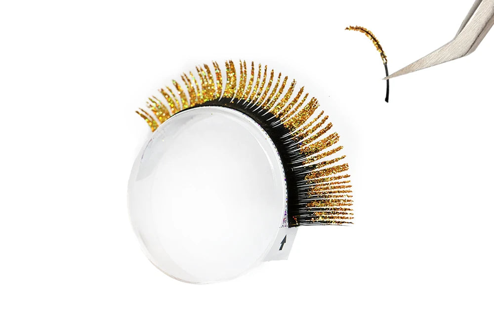 Christmas Mix Color Glitter Lashes Fashion Shiny Colorful Russian Volume Individual Eyelash Extensions Colors Glitter Lashes