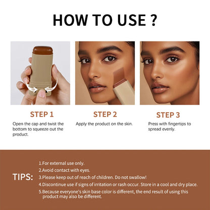 Blur Magnet Primer & Eraser Foundation Stick Long Lasting Pore Minimizing Smooth Face Makeup Oil Control Matte Christmas Gift