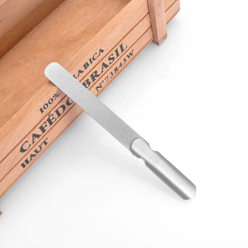 Professional Double Sided Nail File Stainless Steel Sandpaper Nail Sanding Grinding Polishing Manicure Care Tools NEW