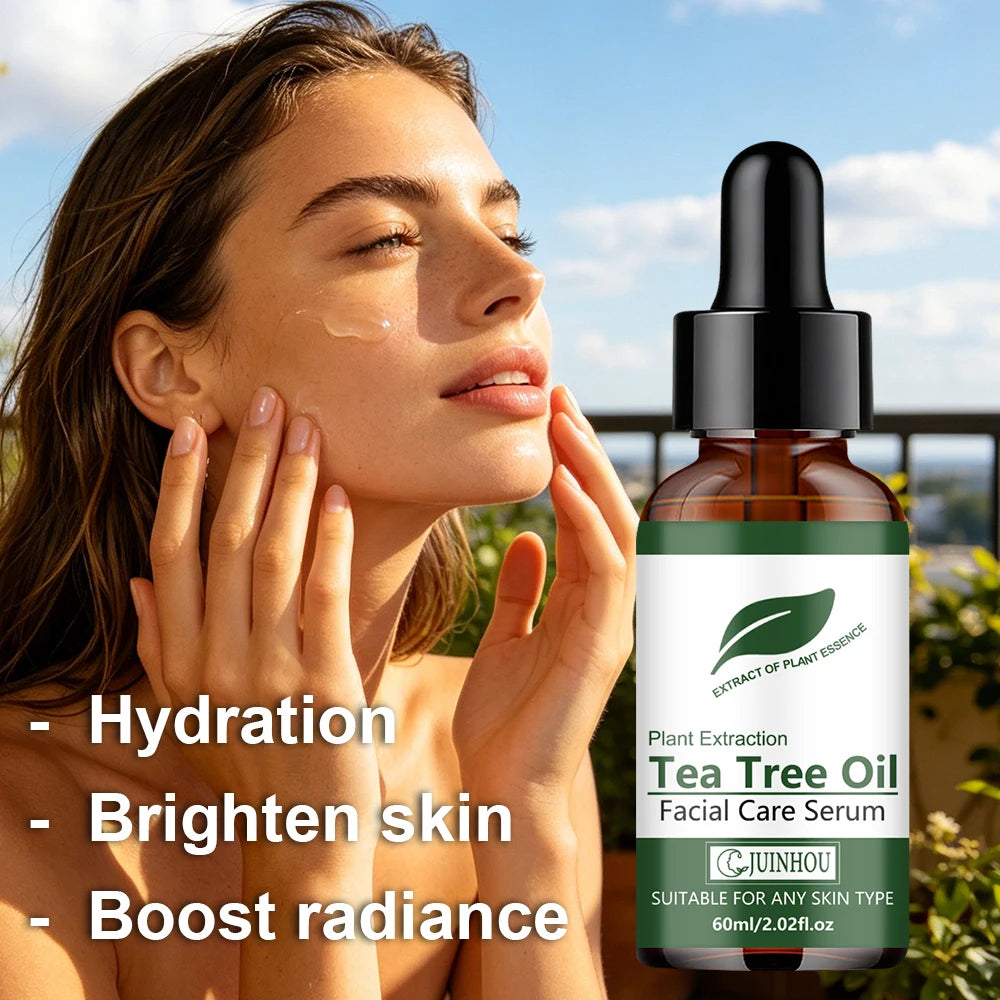 JUINHOU Green Tea Oil Hydration Facial Serum Cleans Brighten Smooth Skin Makes Skin Plump and Elastic Suitable for Everyone
