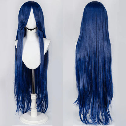 100CM Long Straight Wig With Bangs Synthetic Cosplay Wig For Women Pink Purple Cosplay Wigs for Party For Halloween