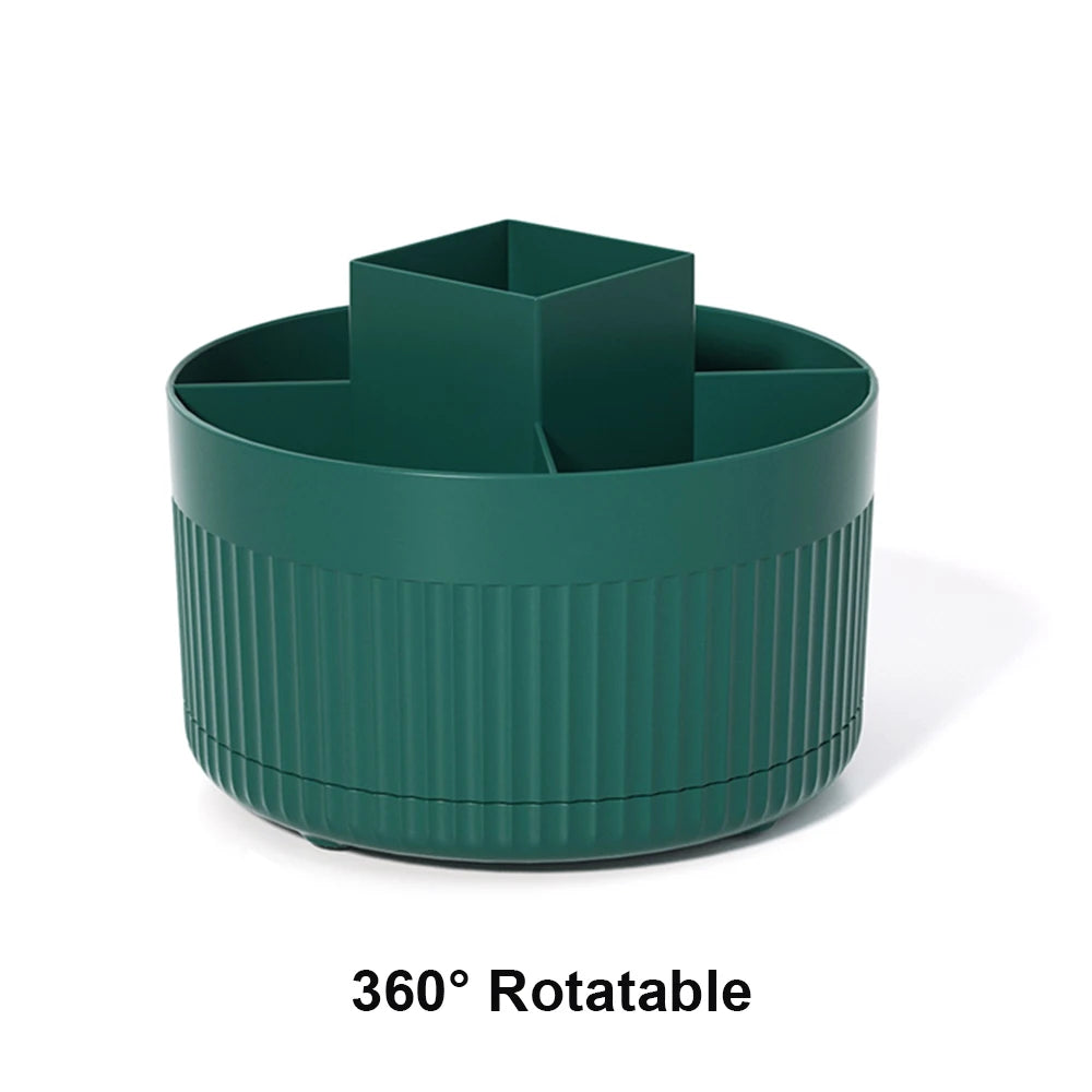 360° Rotating Makeup Cosmetic Storage Organizer Box Space-Saving Spinning Holder for Countertop Vanity Shower Bedroom Bathroom