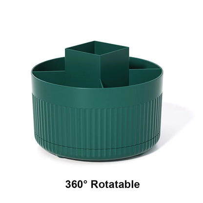 360° Rotating Makeup Cosmetic Storage Organizer Box Space-Saving Spinning Holder for Countertop Vanity Shower Bedroom Bathroom