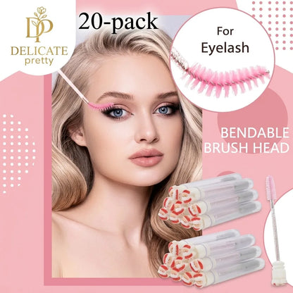 20Pcs Christmas Mascara Wand Eyelash Brushe Spoolies Eye Lash Extension Tool Makeup Accessories Xmas Gift for Women Random Style