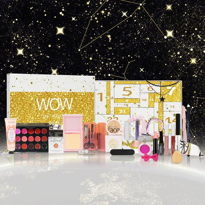 Advent Calendar 24Days Beauty Makeup Kit 24pcs/Set Christmas Countdown Calendar Mystery Holiday Gift Box For Women Cosmetics