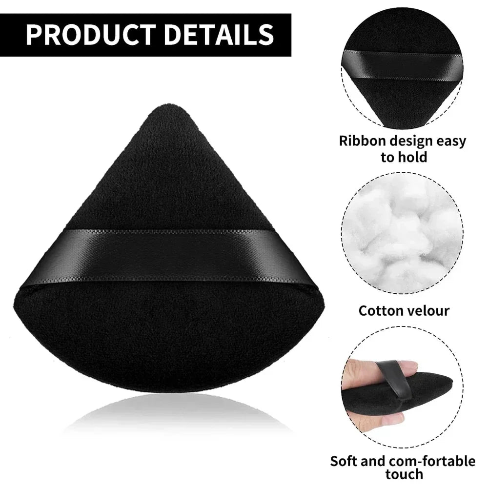 Triangle Powder Puff Facial Makeup Sponge Soft Velvet Cosmetics Puff Black Mixer Beauty Foundation Make-Up Sponge Makeup Access
