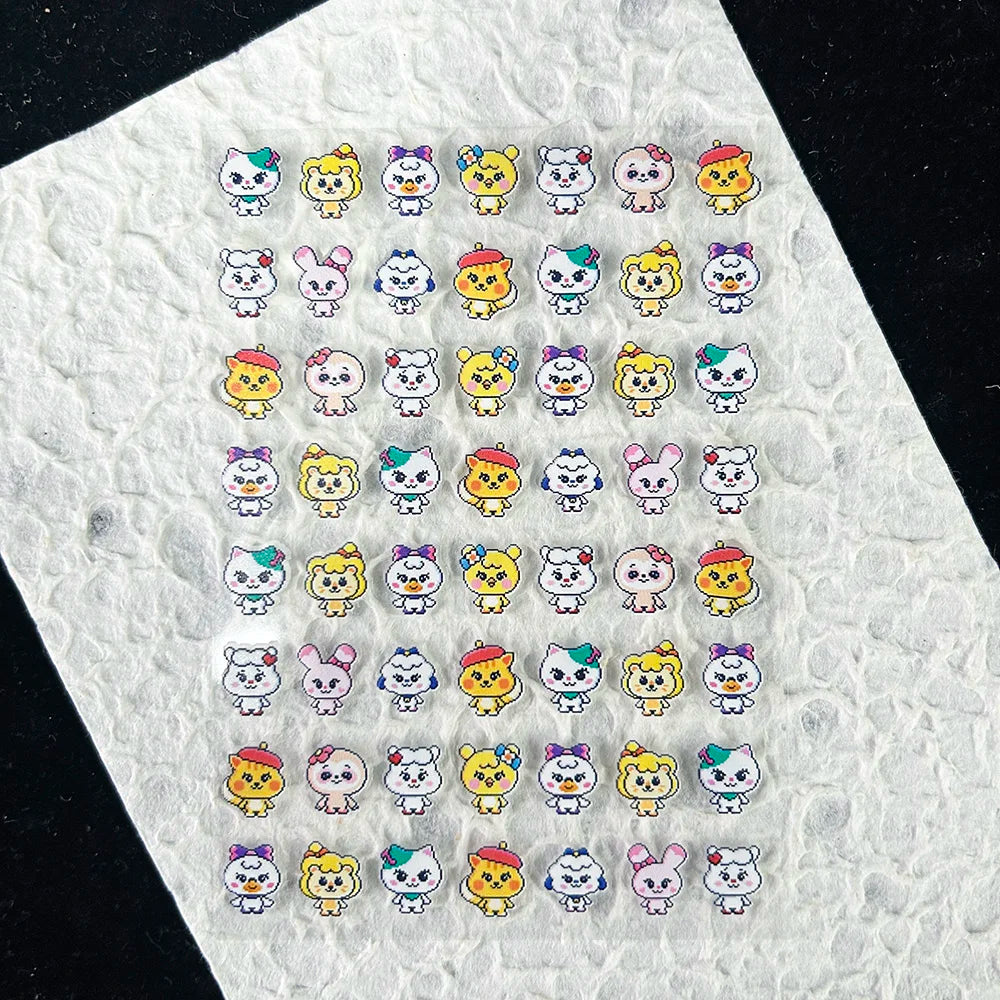 Cute Y2k Stytle Pvc Ancient Small Animals Adhesive Stickers Nail Art Waterproof Diy Charms Loptop Phone Case Scrapbook Sticker