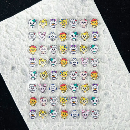 Cute Y2k Stytle Pvc Ancient Small Animals Adhesive Stickers Nail Art Waterproof Diy Charms Loptop Phone Case Scrapbook Sticker