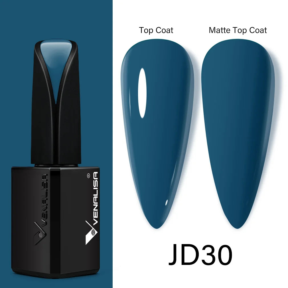 Venalisa15ML Silky Matte TPO FREE Topcoat No Cleaning Nail Lacquer Full Coverage Long Lasting Gorgeous Color Nail Varnish