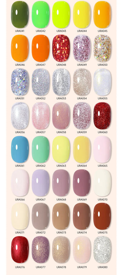 UR SUGAR 15ml Gel Nail Polish Neon Blue Red Green Pastal Nude UV/LED Soak Off No Wipe Nail Gel Polish Suitable For Summer Autumn