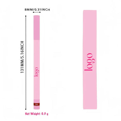 Pink Cream Lipliner Pen Custom Logo Retractable Lipliner Pencil Private Label Long Lasting Matte Waterproof Lip Liner 20pcs