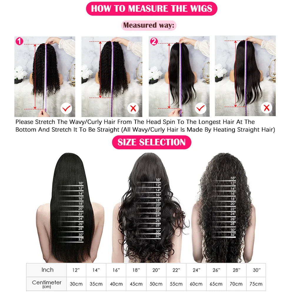 13x4 HD Deep Wave ≥98% Human Hair Wig Pre Plucked Lace Frontal Wig 13x6 360 Curly Transparent Lace Front Wig 4x4 5x5 Lace Wig