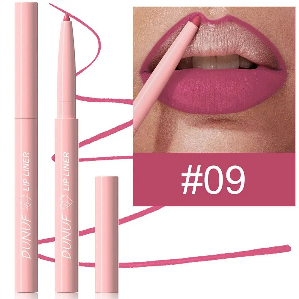 Twist Up Lip Liner Lipstick Pen Multipurpose Powder Blusher Velvet Matte Waterproof Lip Contour Non Stick Cup Lip Rouge Makeup