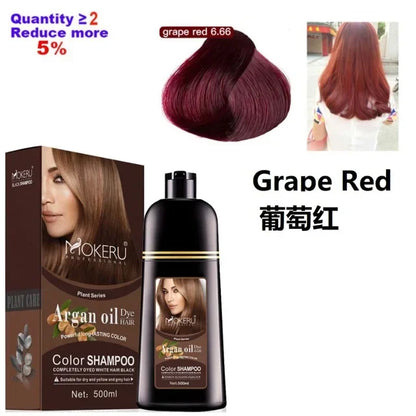 Mokeru Organic Natural Fast color Hair Dye Only 5 Minutes Noni Plant Essence Black Hair Color Shampoo For Cover Gray White Hair