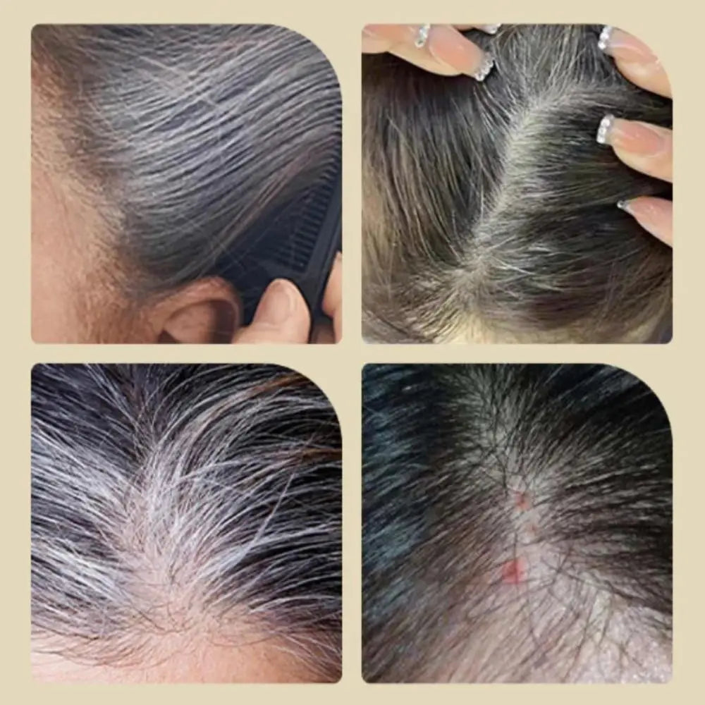 New Waterproof Comb Hair Dye Black Color Easy to Use Hair Colouring Cream Sweat-proof 2 in 1 Instant Dye for Gray Hair Coverage