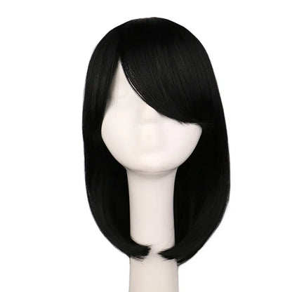 Synthetic short bob straight hair with trimmable bangs Lolita Ombre pink red blue purple cosplay wig for women short wigs