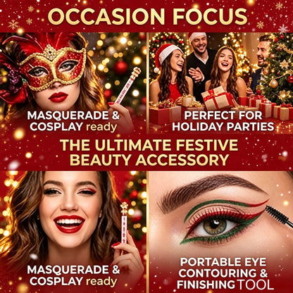 10Pcs Xmas Mascara Wands Spoolies Eyelash Extension Brush Disposable Eyebrow Comb Eye Lash Makeup Tools Christmas Gift for Women