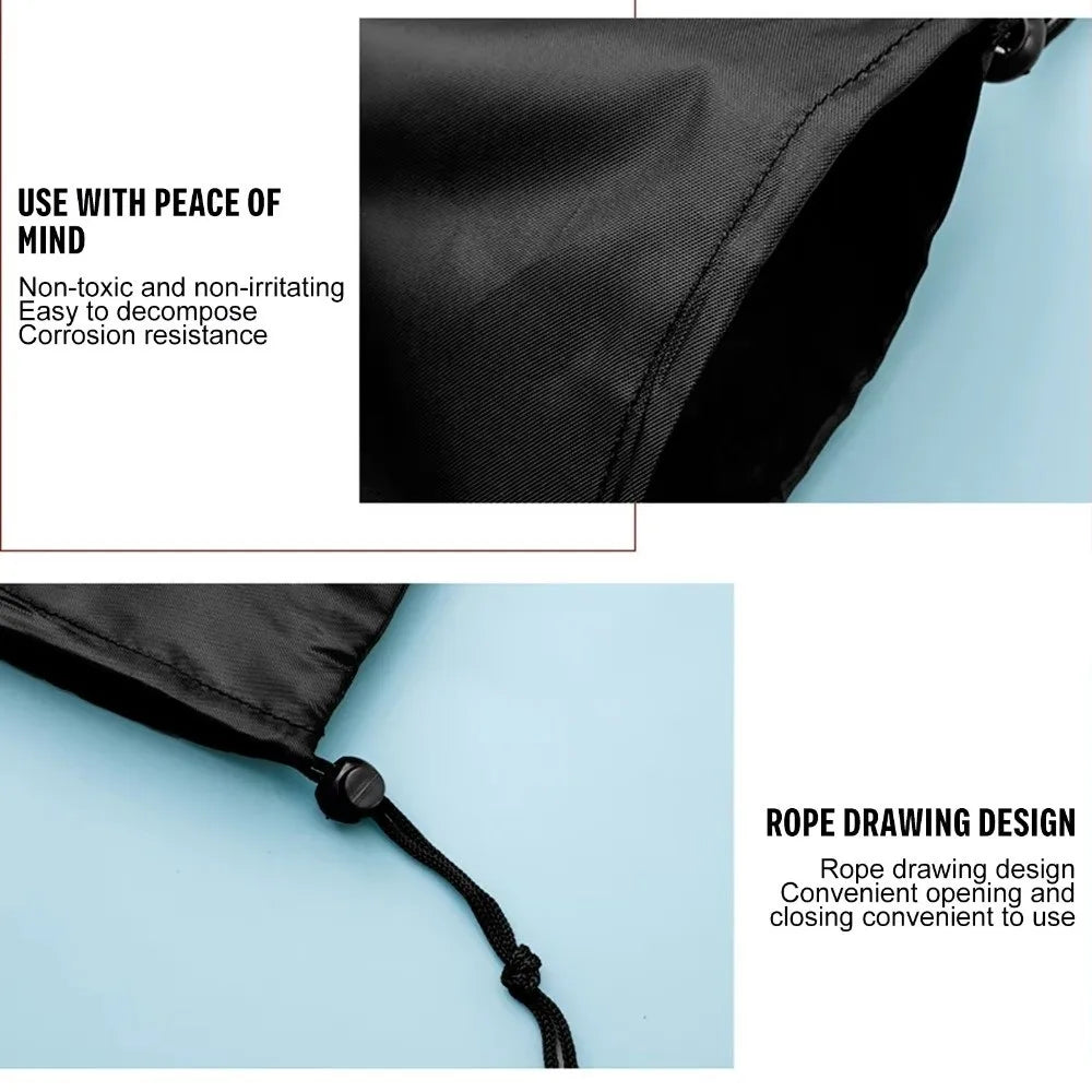 New Drawst Closure Drawstring Storage Pouch Portable Nylon Drawstring Bags Waterproof Black Makeup Bags Travel Storage