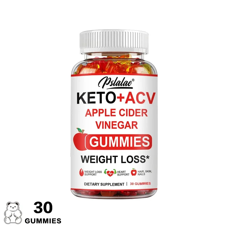 Keto Apple Cider Vinegar Gummies -  Helps with Weight Loss, Whitens Skin, Supplements with Apple Cider Vinegar & Vitamins, Vegan