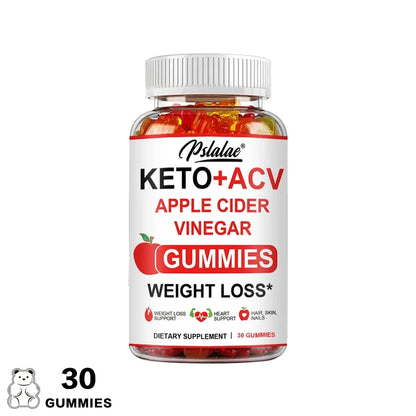 Keto Apple Cider Vinegar Gummies -  Helps with Weight Loss, Whitens Skin, Supplements with Apple Cider Vinegar & Vitamins, Vegan