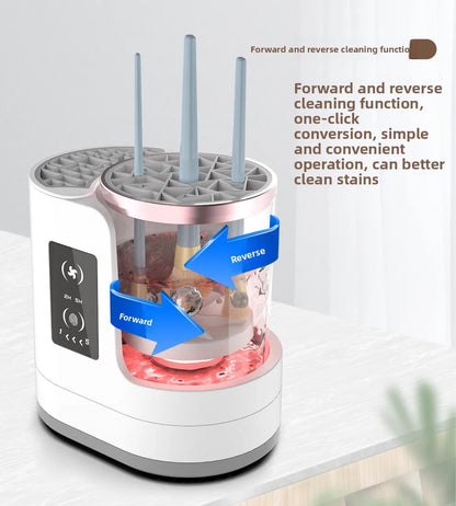 Automatic Rotating Makeup Brush Cleaner Machine Fast Drying Electric  Rubber Collar Cosmetic Clean Tools