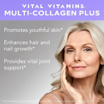 60 Capsules of Multi Collagen Biotin, Hyaluronic Acid, Vitamin C Hair Growth Support Supplement for Skin and Nail Beauty Complex