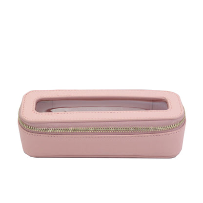 Customized Letters Colorful Classic Saffiano Portable Travel Clear PVC Cosmetic Bag TPU Wash Bag Makeup Brush Storage Bag Gift