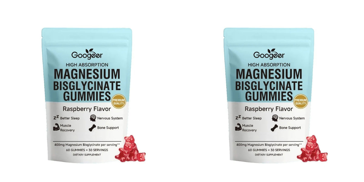 Magnesium Bisglycinate Gummies400mg Raspberry Flavor Supports Bone Health& Muscle Function Dietary Supplement for Adults60 Count