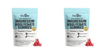 Magnesium Bisglycinate Gummies400mg Raspberry Flavor Supports Bone Health& Muscle Function Dietary Supplement for Adults60 Count