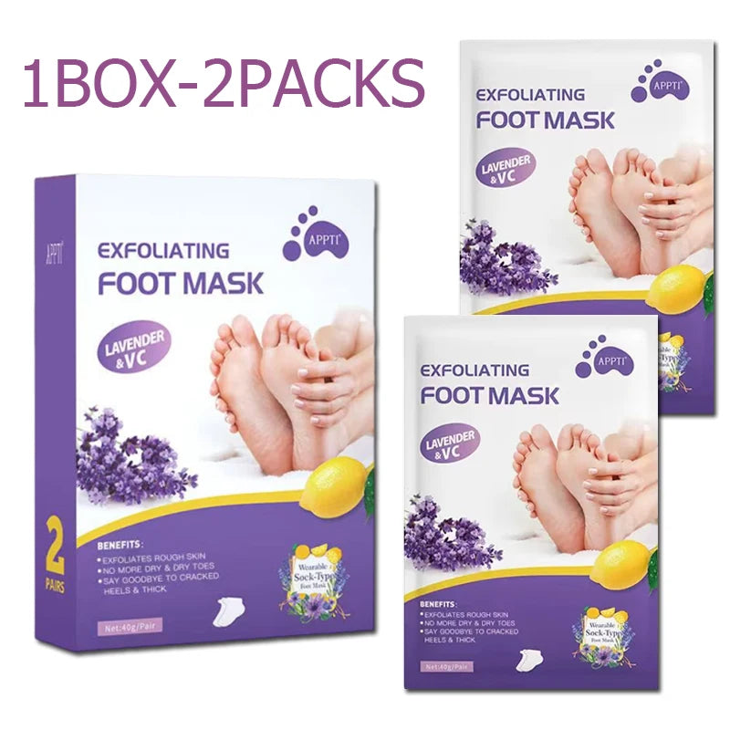 Foot Peel Mask 10 Pack Exfoliator Lavender Natural Peel Off Calluses Dead Skin Callus Remover Moisturizing Smooth For Men Women