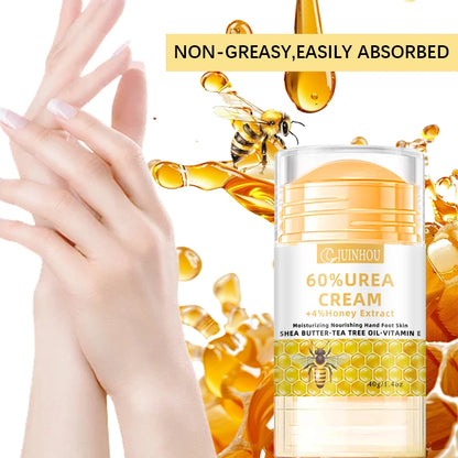 JUINHOU 60% Urea 4% Honey Hand and Foot Cream Set Soften Cracked Feet Cracked Heel Repair Deep Hydration for Dry Feet