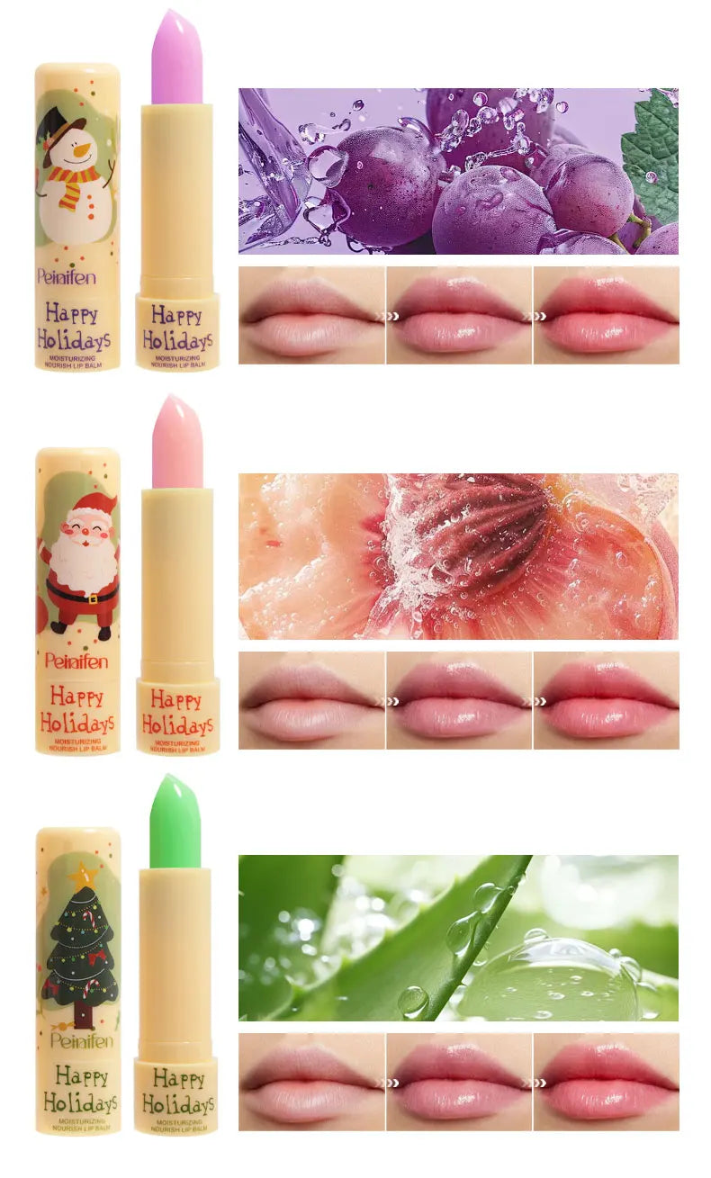 Three Color Changing Lipstick, Moisturizing and Soothing, Color Changes with Temperature, Refreshing and Non Greasy Lipstick Set