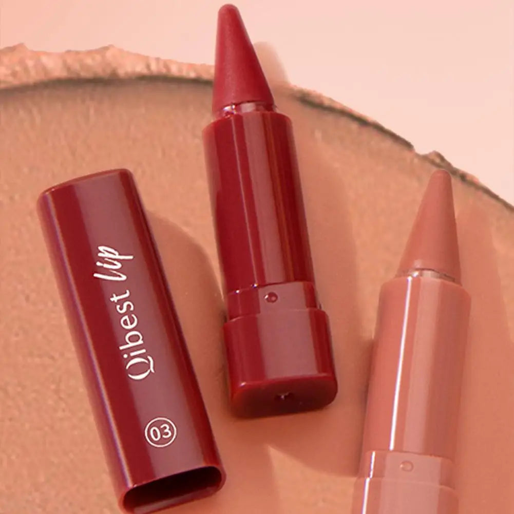 Twist Up Lip Liner Lipstick Pen Multipurpose Powder Blusher Velvet Matte Waterproof Lip Contour Non Stick Cup Lip Rouge Makeup