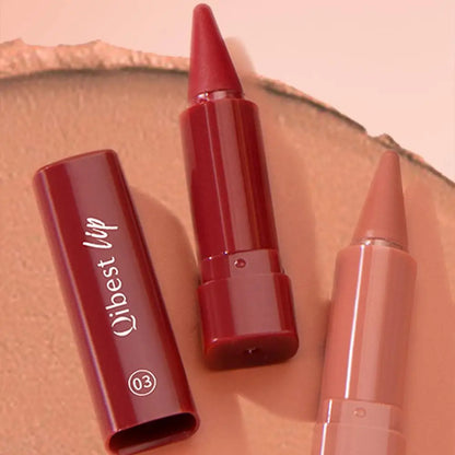 Twist Up Lip Liner Lipstick Pen Multipurpose Powder Blusher Velvet Matte Waterproof Lip Contour Non Stick Cup Lip Rouge Makeup