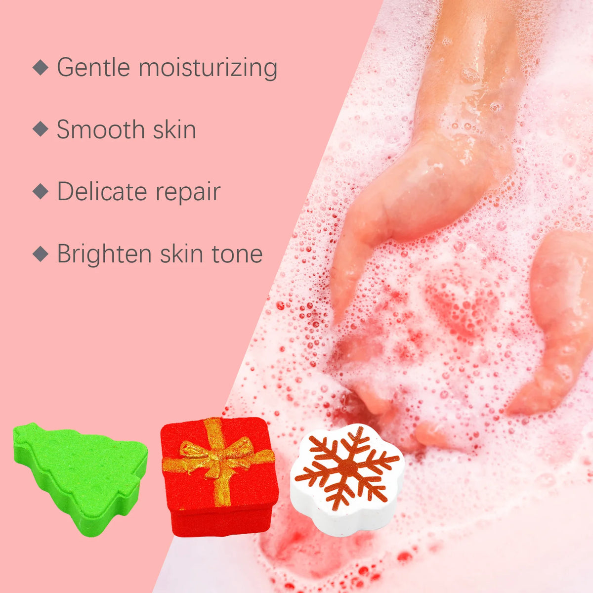 Jaysuing Bath Bombs Gift Set Bath Bubble Ball Spa Shower Essential Oil Moisturize Dry Skin Exfoliating Nourishing Bath Salt Ball