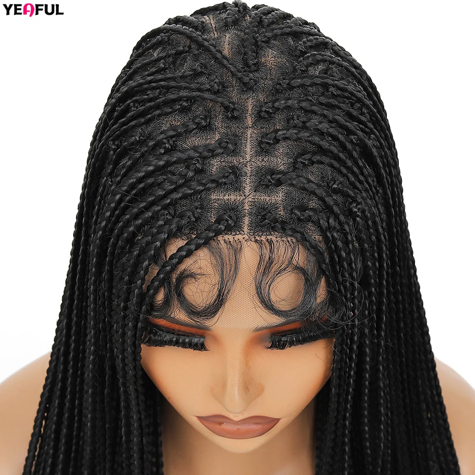 Braided Wigs Lace Front Synthetic Wig Bohemian Braided Wigs Boho Braids Wig Full Lace Braided Wigs Cheap Wigs On Sale Clearance
