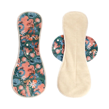 AIO Breathable Cloth Pads Soft Washable Feminine Panty Liners Sanitary Pads Napkin Daily Reusable Menstrual Hygiene Pads 2PCS